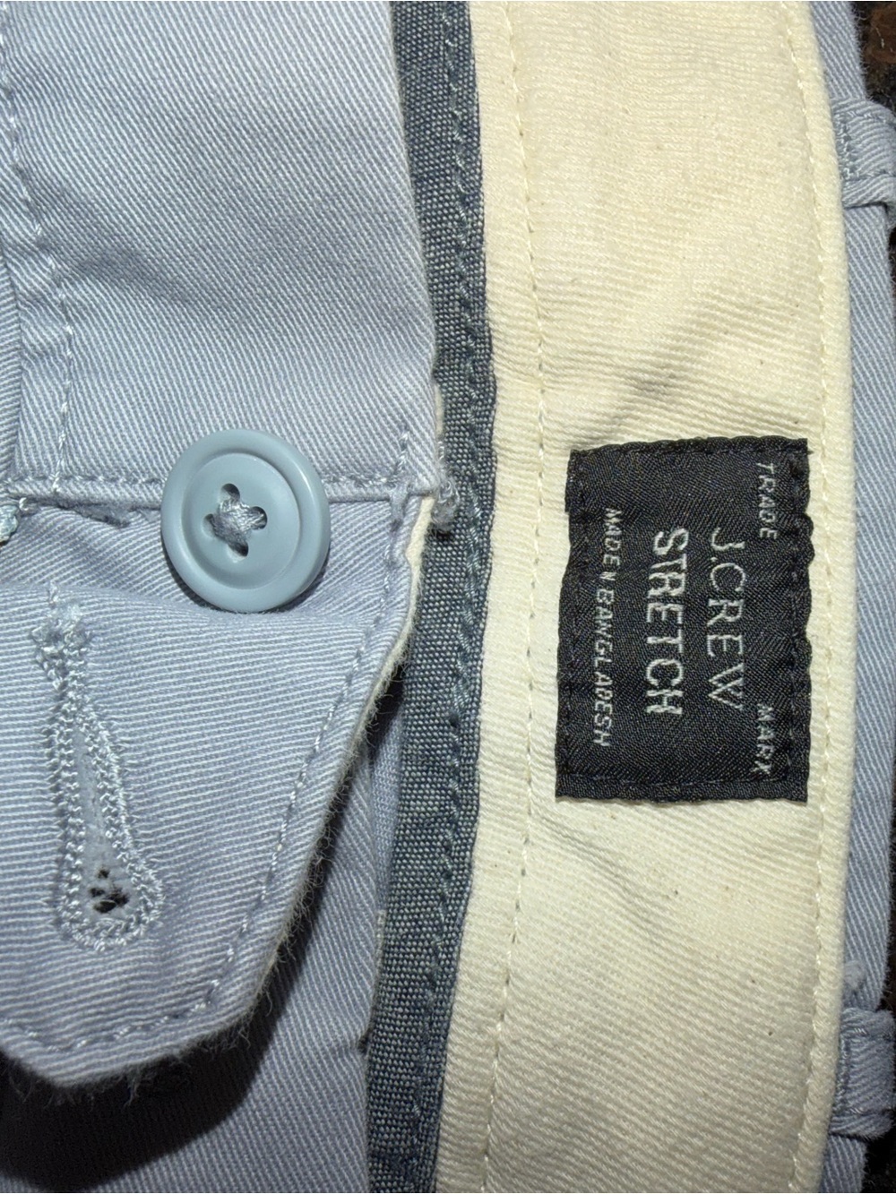 J. Crew Cream Pants with Navy Trim